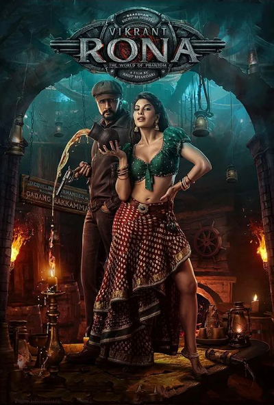 Vikrant Rona Poster Kiccha Sudeep and Jacqueline Fernandez